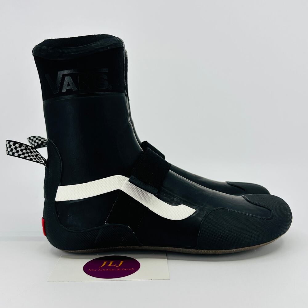 Vans 5mm Surf Boot 2 Hi V Wetsuit Booties Black/White Size 6 Men's/ 7.5 Women's